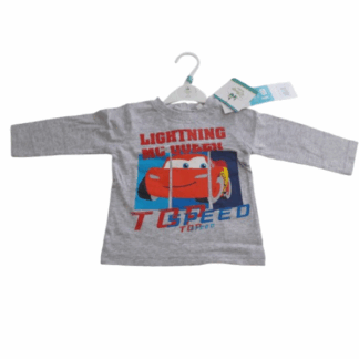 Kojenecké tričko s dlouhým rukávem šedé Cars