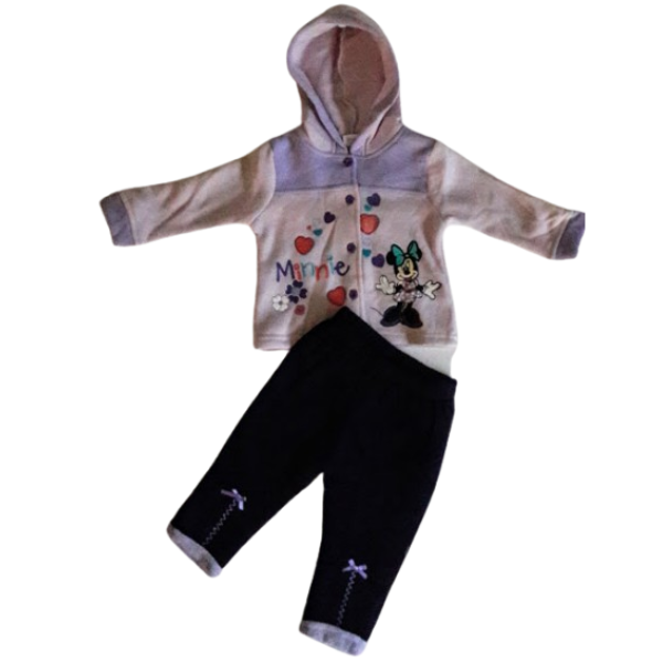 Sun City kojenecký komplet/mikina s kalhotami fialová