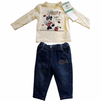 Sun City tričko s kalhotami Minnie krémové