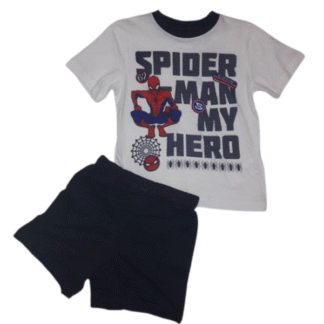 Letní set/pyžamo Spiderman bílý