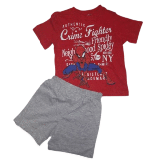 Letní set/pyžamo Spiderman červený