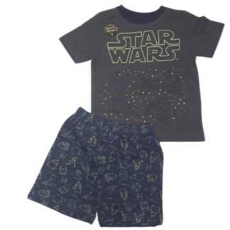 Letní set/pyžamo svítící  Star Wars šedý