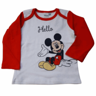 Kojenecké tričko Mickey červené