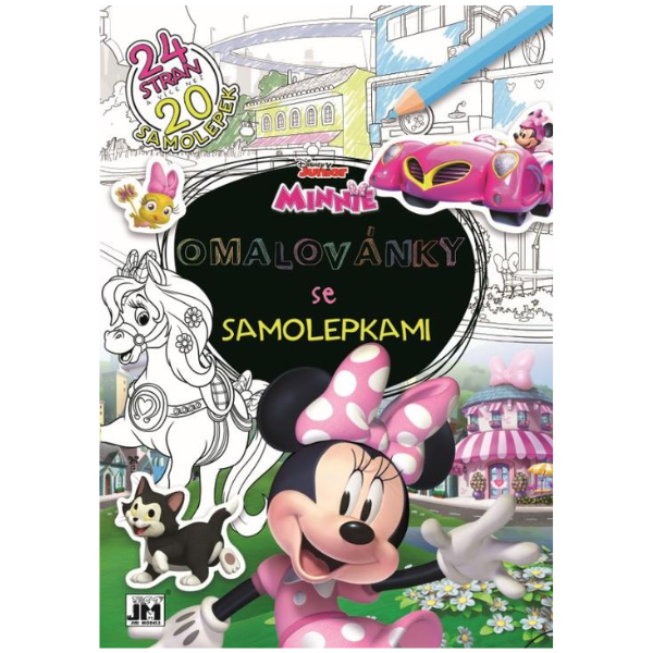 Omalovánky A4+ se samolepkami Minnie