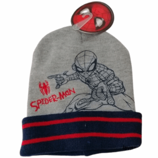 Chlapecká zimní čepice Spiderman šedá