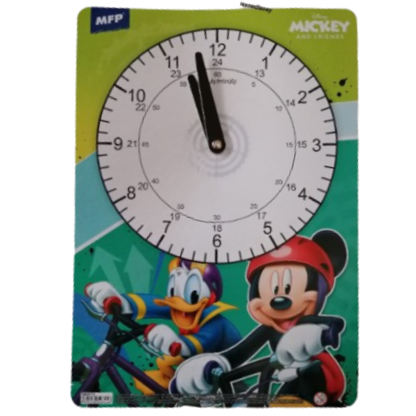 Dětské papírové hodiny Mickey Mouse