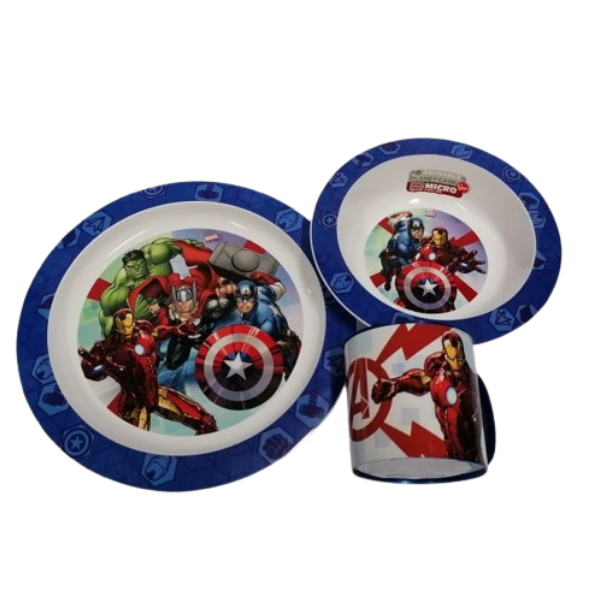 Dětská plastová jídelní sada Avengers