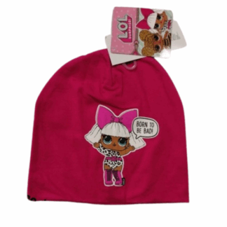 Dívčí čepice jaro/podzim LOL tm.růžová