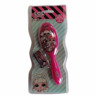 Dětský kartáč na vlasy a sponky LOL