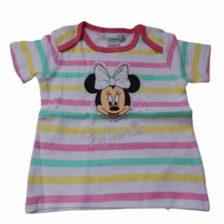 Kojenecké tričko Minnie barevný proužek