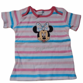 Kojenecké tričko Minnie modrý proužek