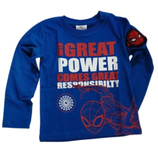 Chlapecké tričko dl. rukáv Spiderman Great Power