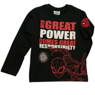 Chlapecké tričko dl. rukáv Spiderman černé