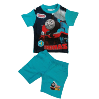 Chlapecký letní set/pyžamo Mašinka Tomáš tyrkys