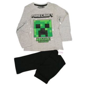 Dětské pyžamo Minecraft šedé