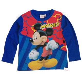Dětské tričko dl. rukáv Mickey sv. modré