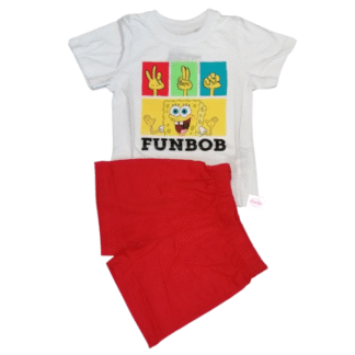 Dětský letní set/pyžamo Spongebob červený