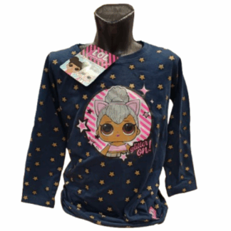 Dívčí šaty dl.rukáv LOL tm.modré