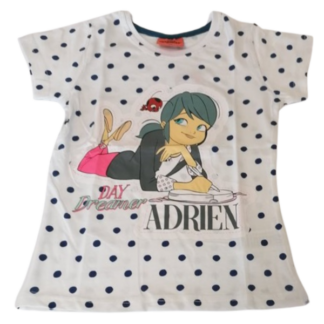 Dívčí tričko Kouzelná Beruška modrý puntík