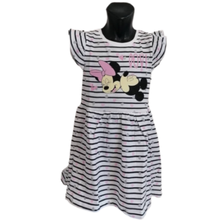 Dívčí šaty Minnie bílé s proužkem