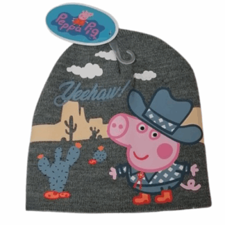 Chlapecká zimní čepice Peppa Pig šedá