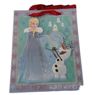 Papírová vánoční dárková taška 3D Frozen