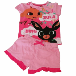 Dívčí letní pyžamo Bing a Sula růžové