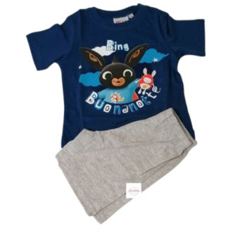 Chlapecké letní pyžamo Bing modrošedé