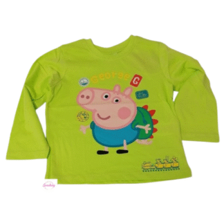 Chlapecké tričko dl. rukáv Peppa Pig zelené