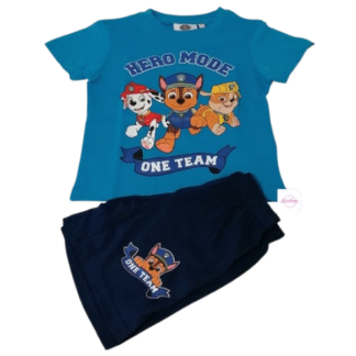 Chlapecký letní set/pyžamo Tlapková patrola modré