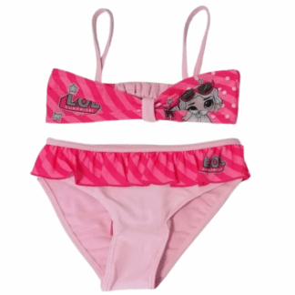Dívčí dvojdílné plavky LOL světle růžové
