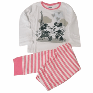 Dívčí pyžamo Minnie a Mickey bílé