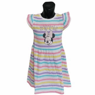 Dívčí šaty Minnie bílé proužek