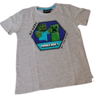 Dětské tričko Minecraft šedé