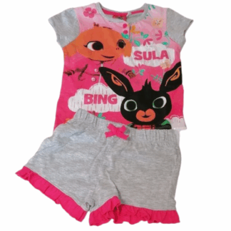 Dívčí letní pyžamo Bing a Sula šedé