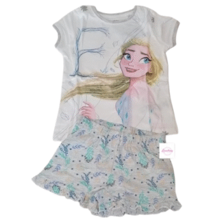 Dívčí letní pyžamo Frozen šedé