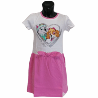 Dívčí šaty Tlapková patrola Skye a Everest růžové