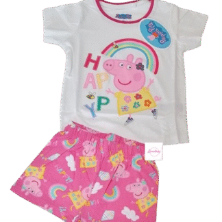 Dívčí letní pyžamo Peppa Pig bílé