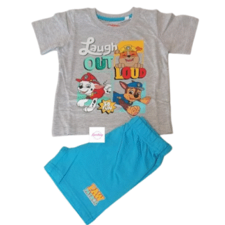 Dětský letní set/pyžamo Tlapková patrola šedý