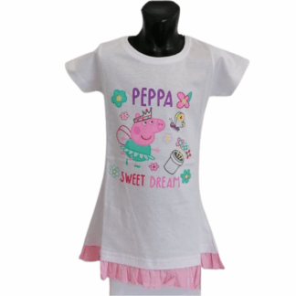 Dívčí noční košile Peppa Pig bílá