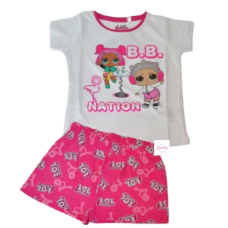Dívčí letní pyžamo LOL růžové
