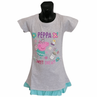 Dívčí noční košile Peppa Pig šedá