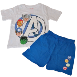 Chlapecké letní pyžamo Avengers bílomodré