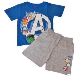 Chlapecké letní pyžamo Avengers modrošedý