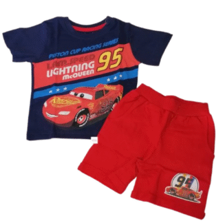Chlapecký letní set Cars modročervený