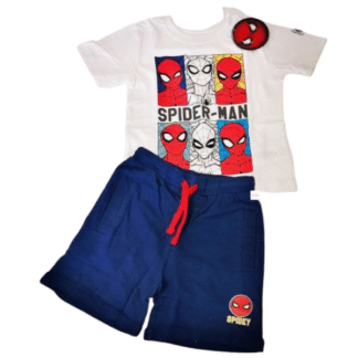 Chlapecký letní set Spiderman bílý