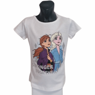 Dívčí tričko Frozen Stronger Together bílé