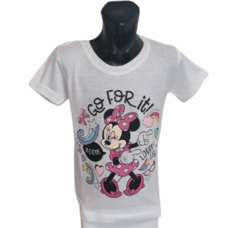 Dívčí tričko Minnie Go for It ! bílé
