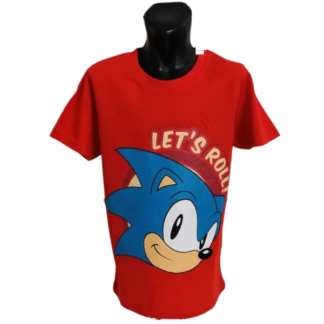 Dětské tričko SONIC Lets Roll ! červené