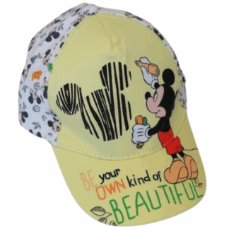 Kojenecká kšiltovka Mickey žlutá